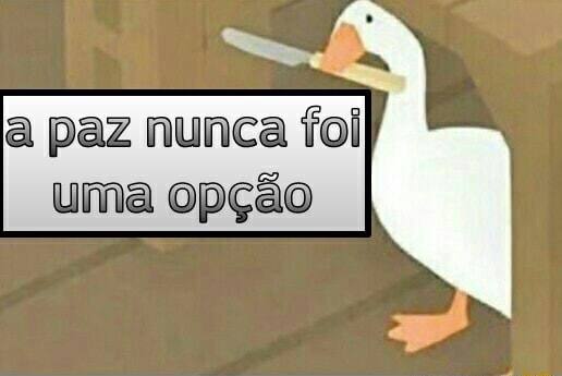 Paz não é uma opção